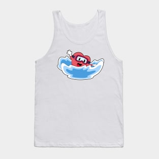 Heart Swimming Waves Tank Top